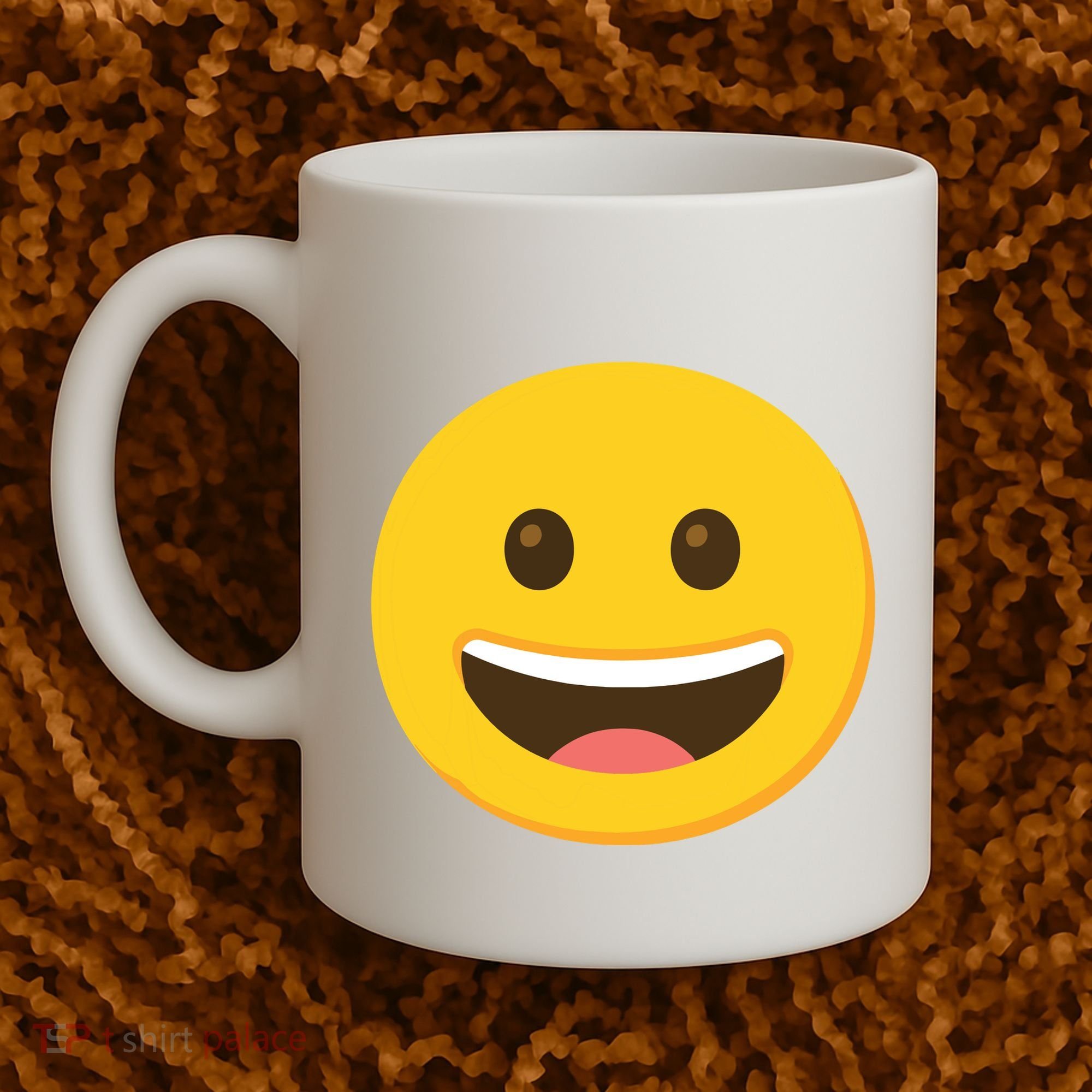 Emoticon Grinning Face Happy Coffee Mug