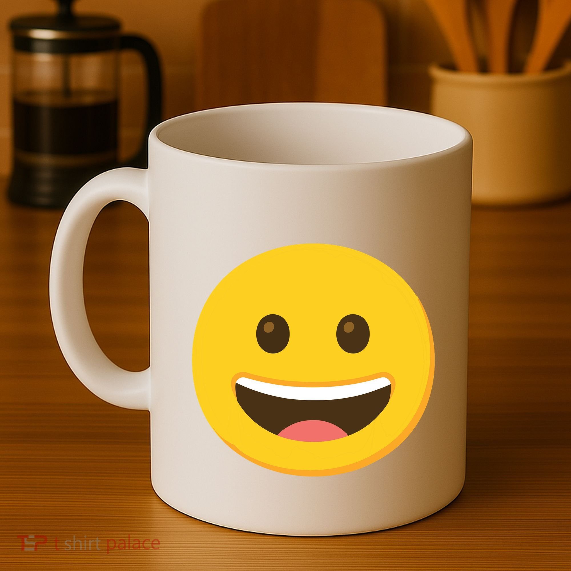Emoticon Grinning Face Happy Coffee Mug