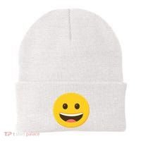 Emoticon Grinning Face Happy Beanie thumb 0