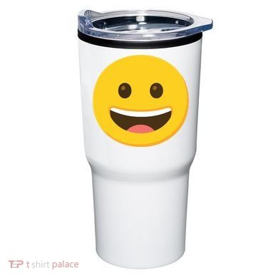 Emoticon Grinning Face Happy Tumbler