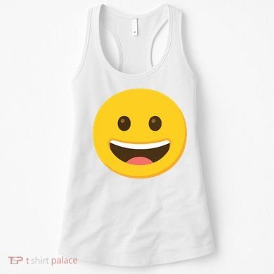 Emoticon Grinning Face Happy Women's Tank Top