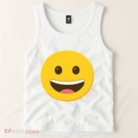 Emoticon Grinning Face Happy Tank Top thumb 2