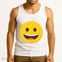 Emoticon Grinning Face Happy Tank Top thumb 3