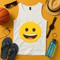 Emoticon Grinning Face Happy Tank Top thumb 4