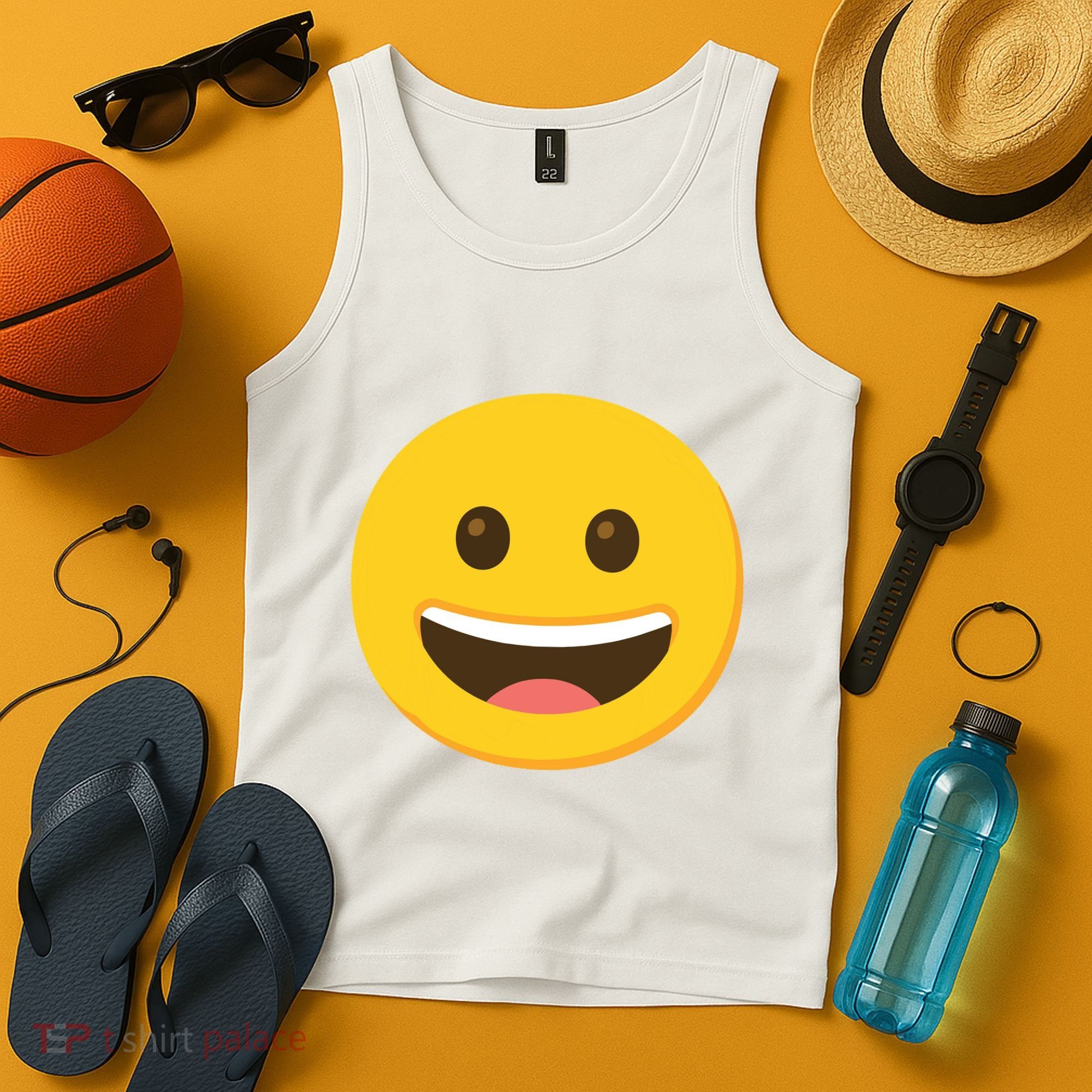 Emoticon Grinning Face Happy Tank Top