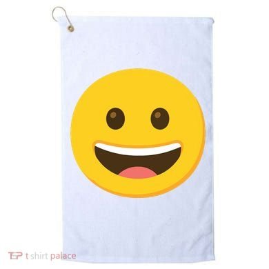 Emoticon Grinning Face Happy Golf Towel