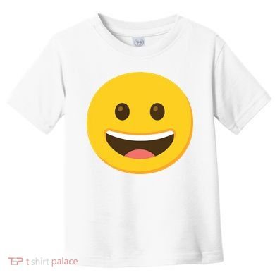 Emoticon Grinning Face Happy Toddler T-Shirt