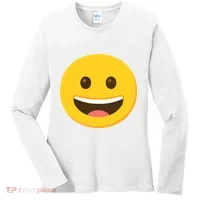 Emoticon Grinning Face Happy Women's Long Sleeve Shirt thumb 0