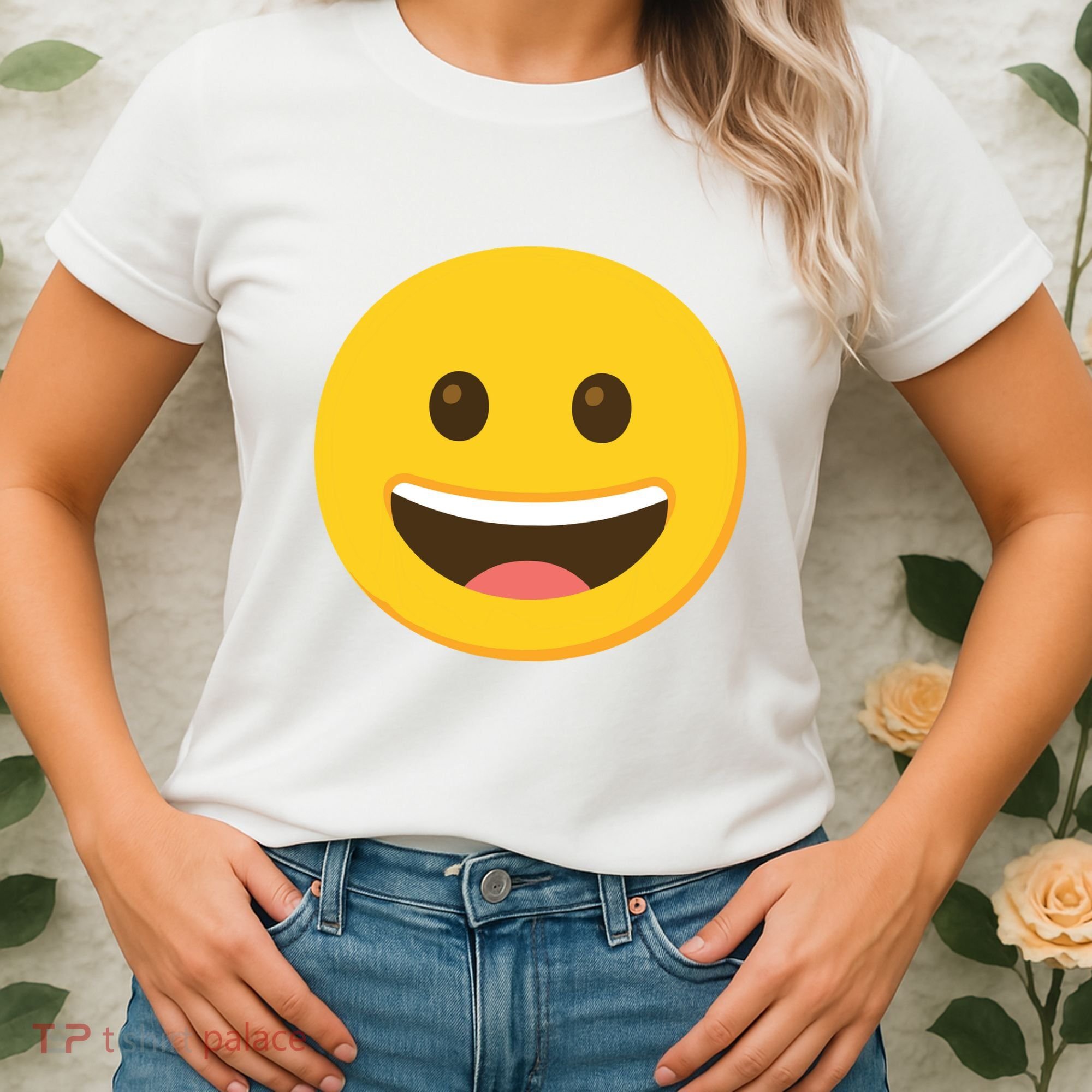 Emoticon Grinning Face Happy Women's T-Shirt