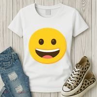 Emoticon Grinning Face Happy Women's T-Shirt thumb 3