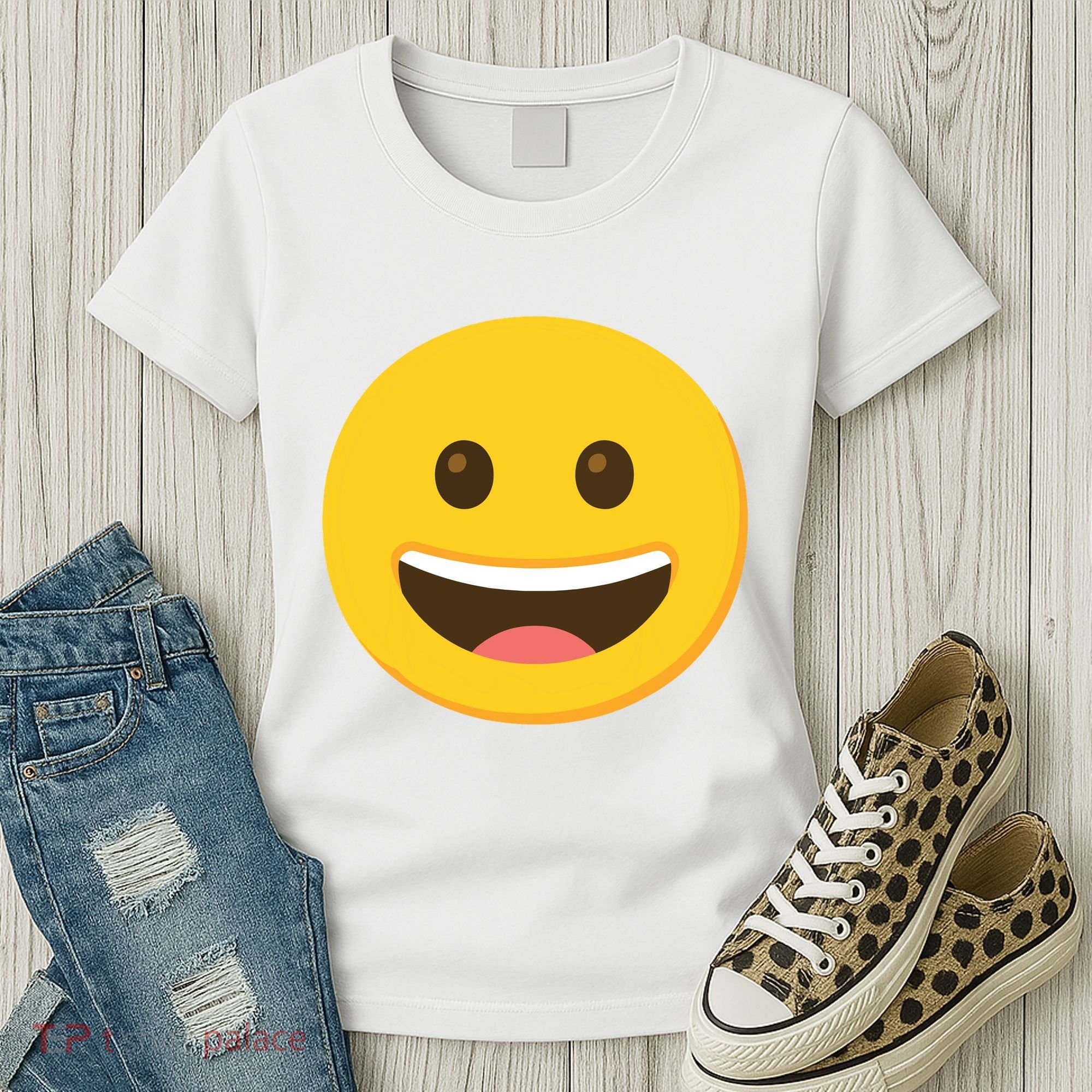 Emoticon Grinning Face Happy Women's T-Shirt
