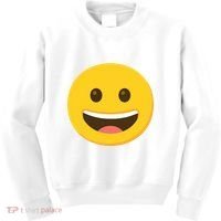 Emoticon Grinning Face Happy Kids Sweatshirt thumb 0