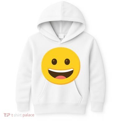 Emoticon Grinning Face Happy Kids Hoodie