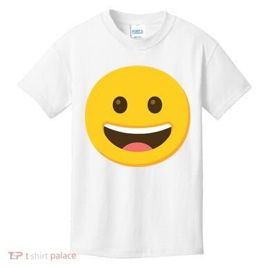 Emoticon Grinning Face Happy Kids T-Shirt