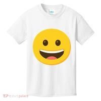 Emoticon Grinning Face Happy Kids T-Shirt thumb 0