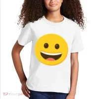 Emoticon Grinning Face Happy Kids T-Shirt thumb 2