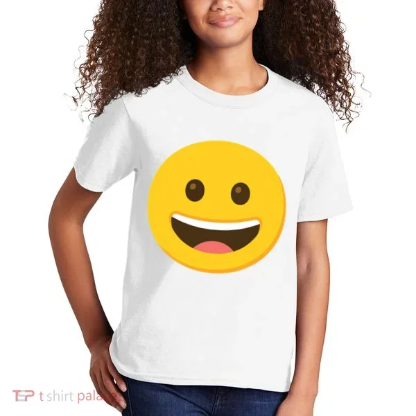 Emoticon Grinning Face Happy Kids T-Shirt
