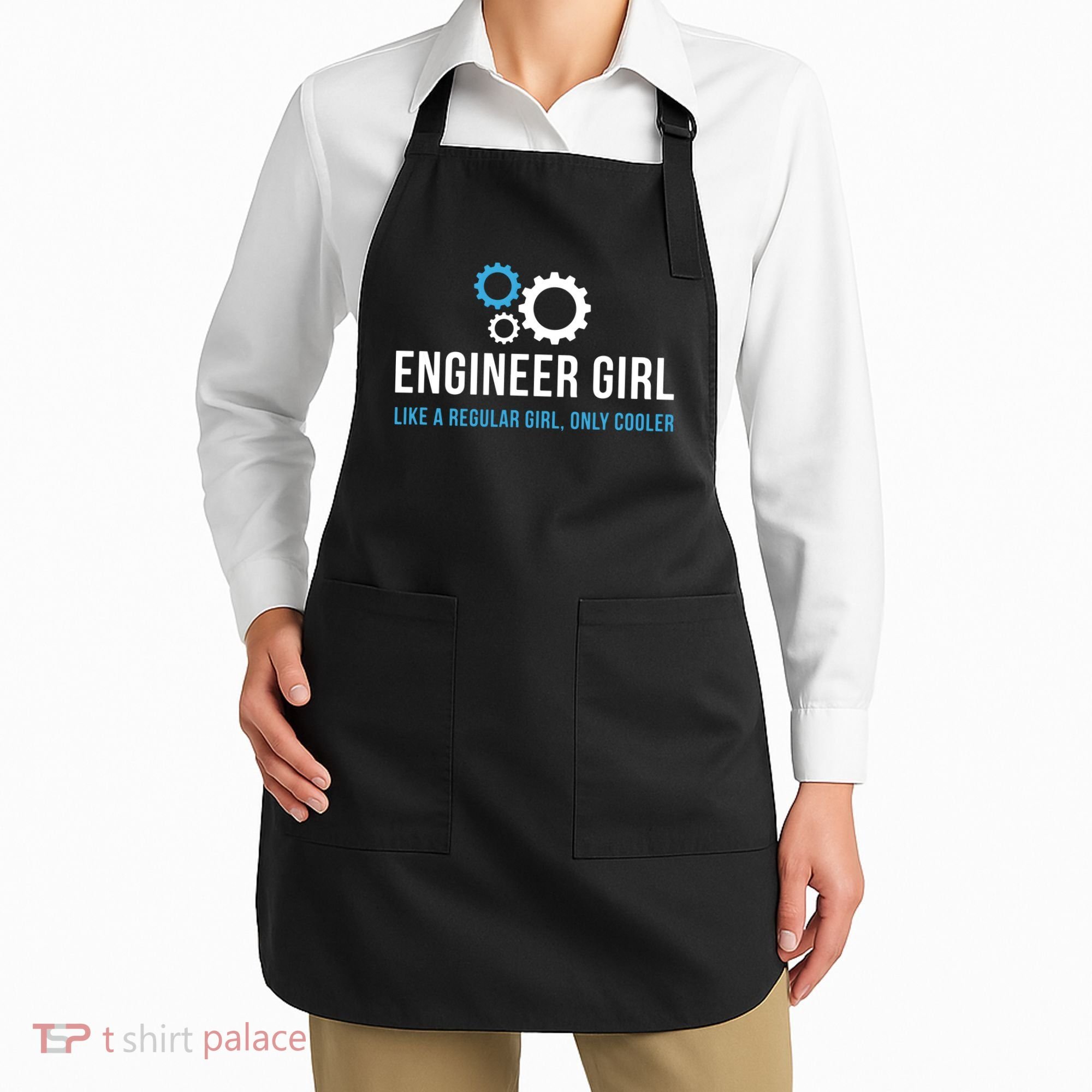 Engineer Girl Funny Cute Engineering STEM Gift Apron