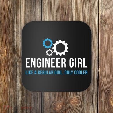 Engineer Girl Funny Cute Engineering STEM Gift Coaster