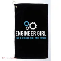 Engineer Girl Funny Cute Engineering STEM Gift Golf Towel thumb 0