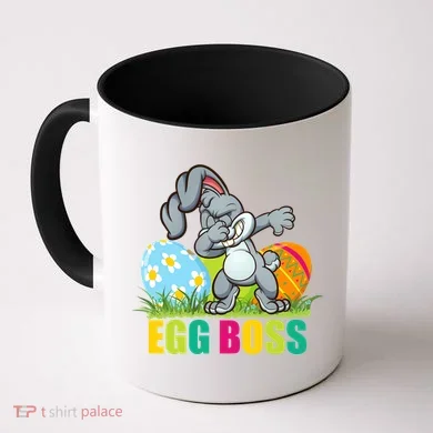 Egg Boss Dabbing Easter Bunny Coffee Mug
