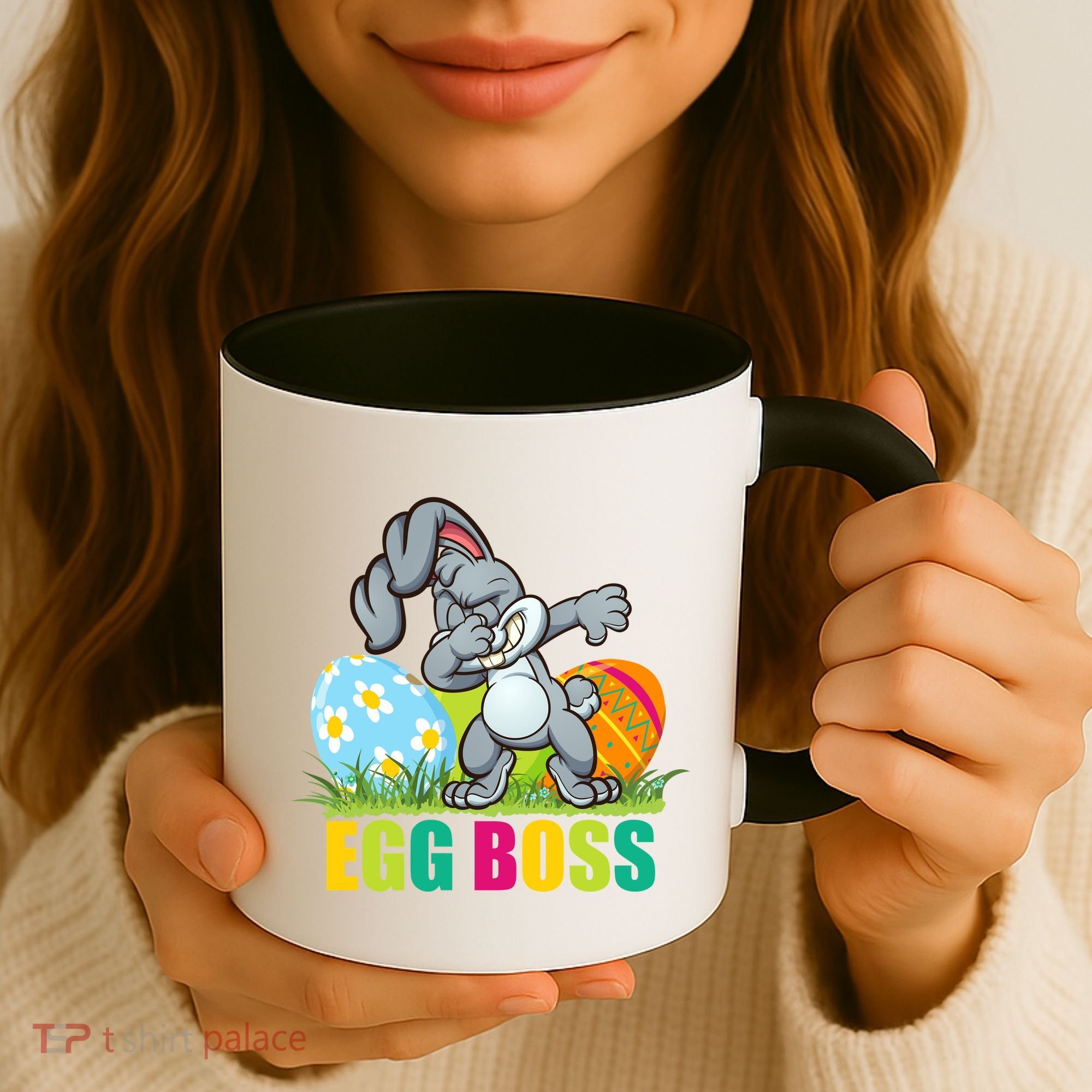 Egg Boss Dabbing Easter Bunny Coffee Mug
