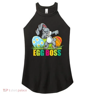 Egg Boss Dabbing Easter Bunny Women's Perfect Tri Rocker Tank
