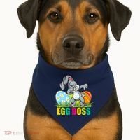 Egg Boss Dabbing Easter Bunny USA-Made Doggie Bandana thumb 1
