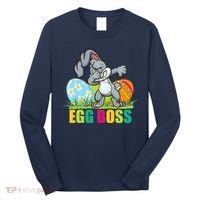 Egg Boss Dabbing Easter Bunny Long Sleeve Shirt thumb 0