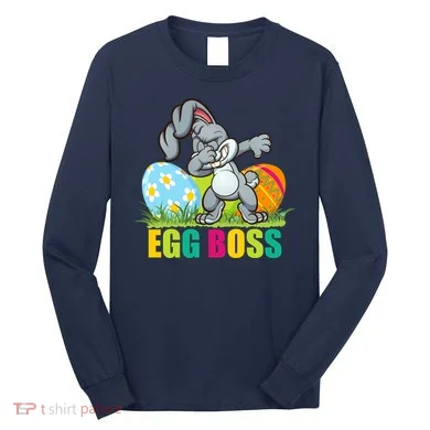 Egg Boss Dabbing Easter Bunny Long Sleeve Shirt