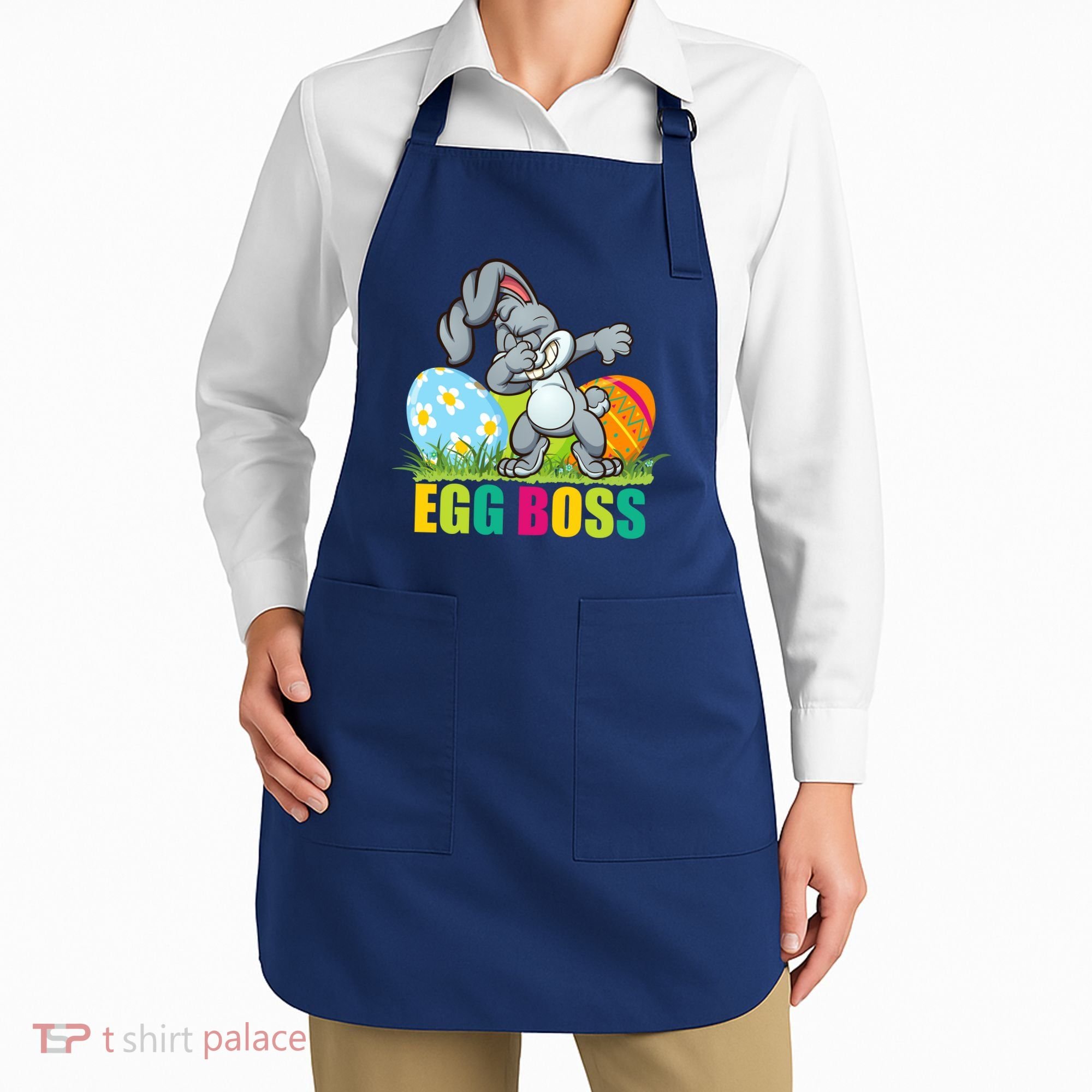 Egg Boss Dabbing Easter Bunny Apron