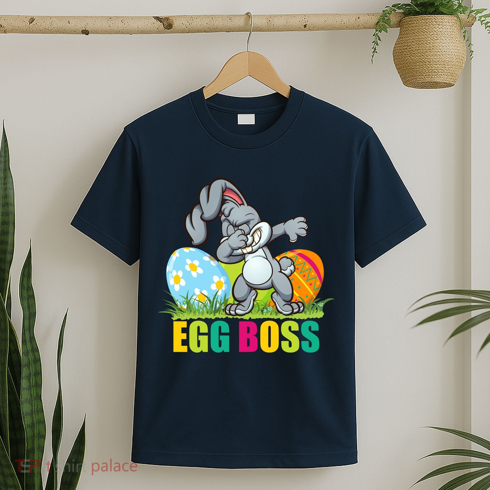 Egg Boss Dabbing Easter Bunny T-Shirt