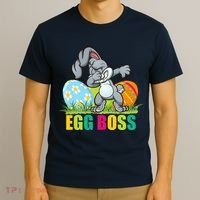 Egg Boss Dabbing Easter Bunny T-Shirt thumb 3