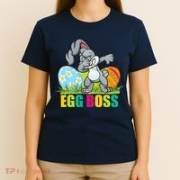 Egg Boss Dabbing Easter Bunny T-Shirt thumb 4