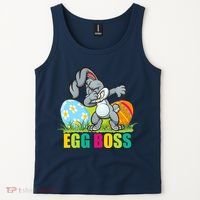 Egg Boss Dabbing Easter Bunny Tank Top thumb 2