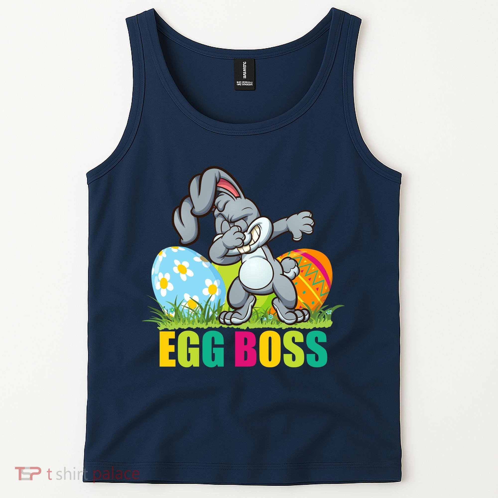 Egg Boss Dabbing Easter Bunny Tank Top