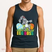 Egg Boss Dabbing Easter Bunny Tank Top thumb 3