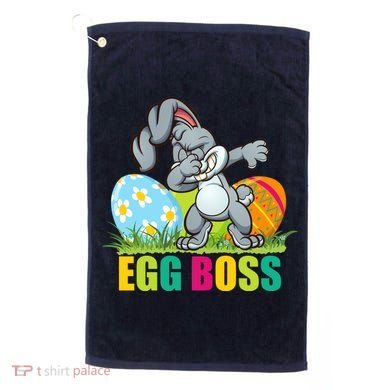 Egg Boss Dabbing Easter Bunny Golf Towel