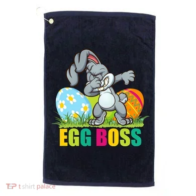 Egg Boss Dabbing Easter Bunny Golf Towel