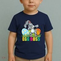 Egg Boss Dabbing Easter Bunny Toddler T-Shirt thumb 2