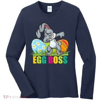 Egg Boss Dabbing Easter Bunny Women's Long Sleeve Shirt