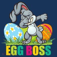 Egg Boss Dabbing Easter Bunny Women's Long Sleeve Shirt thumb 2