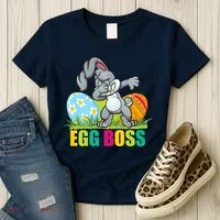 Egg Boss Dabbing Easter Bunny Women's T-Shirt thumb 3