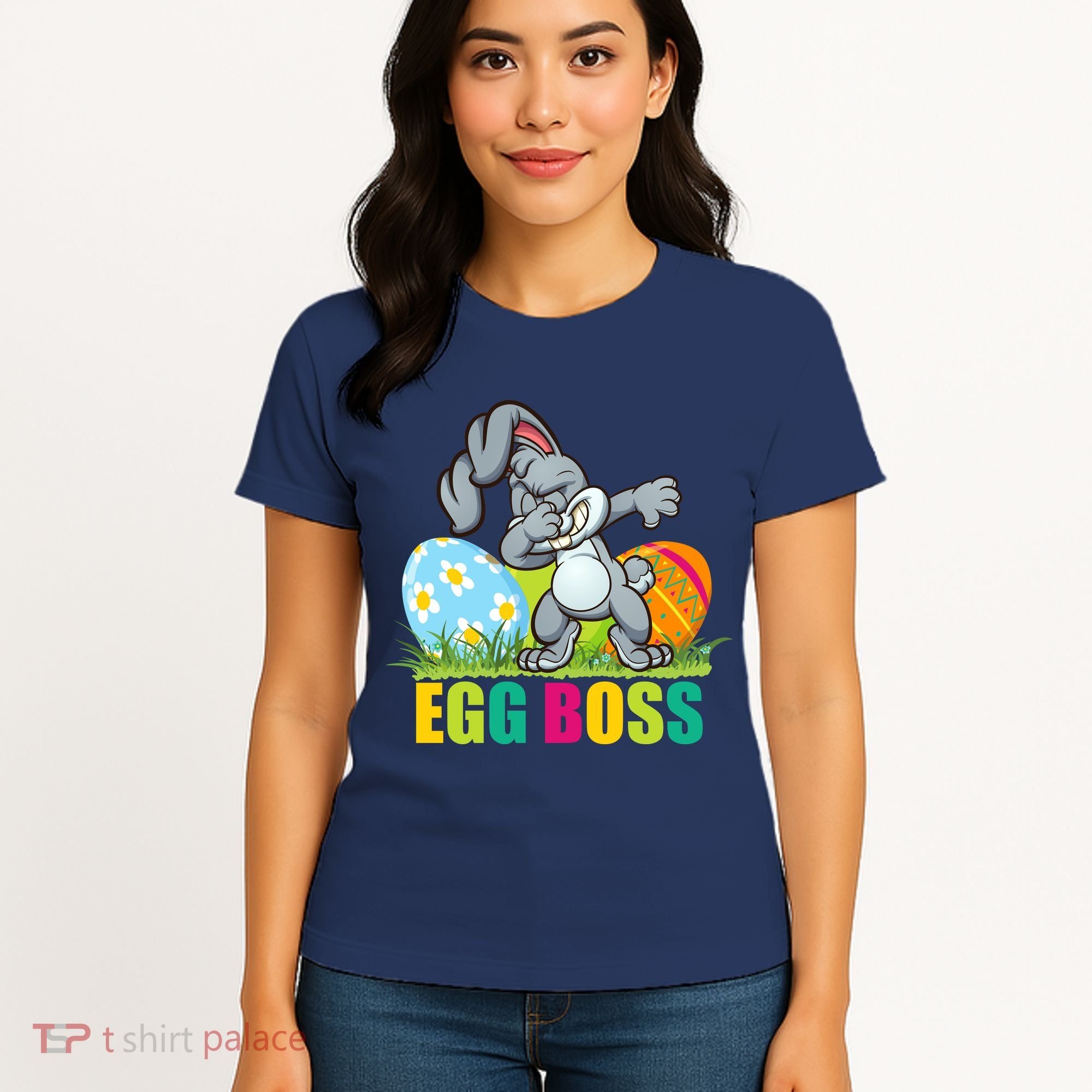 Egg Boss Dabbing Easter Bunny Women's T-Shirt