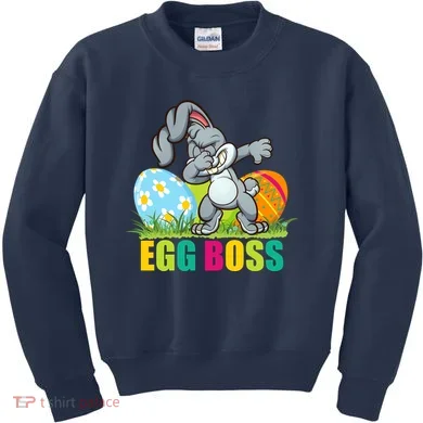 Egg Boss Dabbing Easter Bunny Kids Sweatshirt