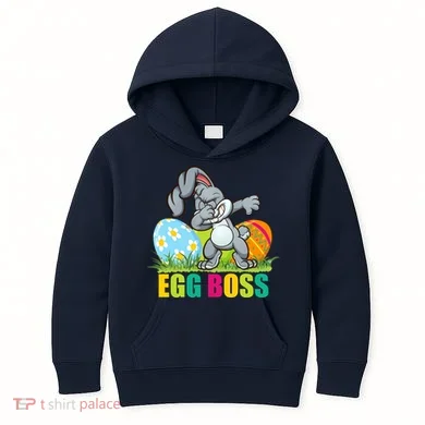 Egg Boss Dabbing Easter Bunny Kids Hoodie