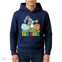 Egg Boss Dabbing Easter Bunny Kids Hoodie thumb 4