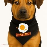 Egg Surfing On Bacon USA-Made Doggie Bandana thumb 1