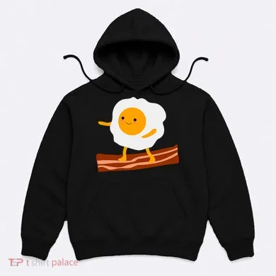 Egg Surfing On Bacon Hoodie