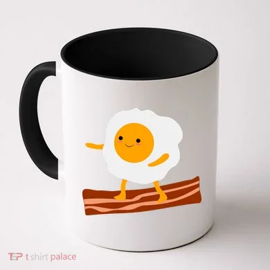 Egg Surfing On Bacon Coffee Mug